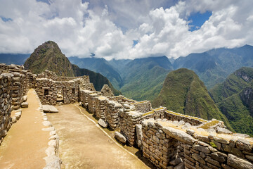 View of the Incan citadel Machu Picchu - Cuzco, Peru