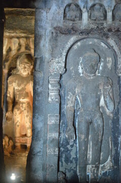 Ajanta caves painting and sculptures, Aurangabad, Maharashtra, India