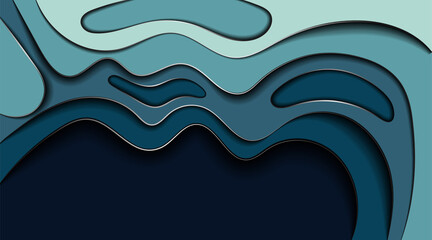 Abstract vector background design with wave texture concept. fluid depth illustration.