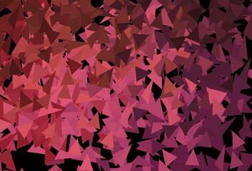 Dark Pink, Red vector template with crystals, triangles.