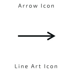 Editable Line Art Arrow Icon Using For Your Presentation, Website And Application