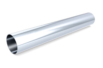 Metal pipes isolated on white background