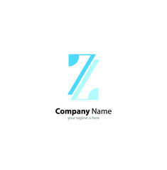 the simple modern company logo of letter z with white background 