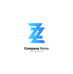 the simple modern company logo of letter z with white background 