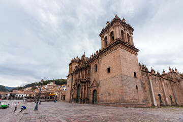 CUZCO, PERU: View of Cathedral church of Cuzco