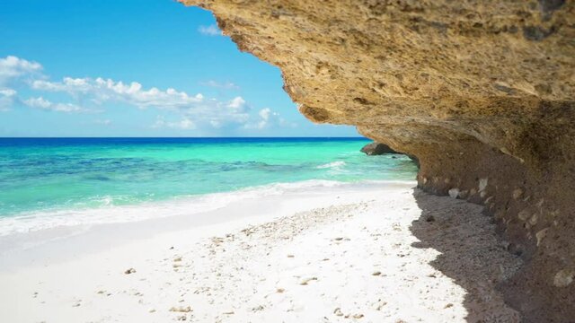 Beautiful Private beach of the coast of a Caribbean Island