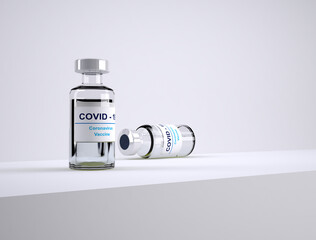 covid 19 vaccine 3d rendering for medicine conten