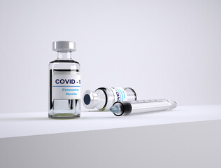 covid 19 vaccine 3d rendering for medicine conten