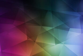 Dark Multicolor vector triangle mosaic texture.