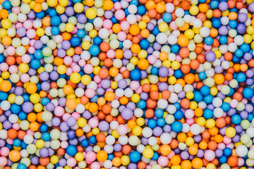 Fototapeta na wymiar Close up of colorful foam ball texture abstract background concept design idea
