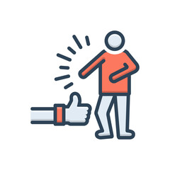 Color illustration icon for impress 