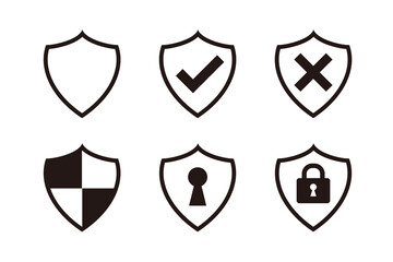 Security Shield - Protection symbol - icon vector shapes images