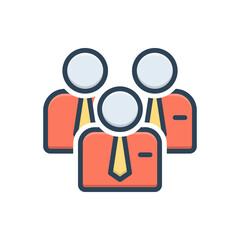 Color illustration icon for leading