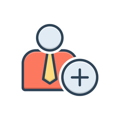 Color illustration icon for new