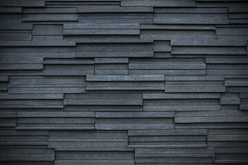 dark black modern brick wall for pattern and background