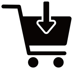 ショッピングカートアイコンのベクターイラスト