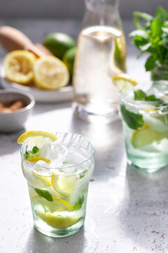 Lime and lemon spritzer