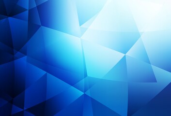Obraz premium Dark BLUE vector polygonal background.