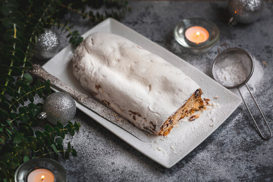 Christmas Stollen marzipan cake
