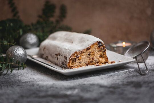Christmas Stollen marzipan cake