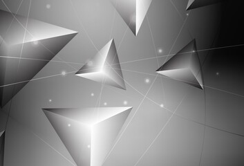 Dark Gray vector polygon abstract background.