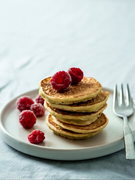 Gluten-free zucchini pancakes with corn flour