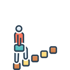 Color illustration icon for career 