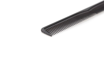 Black barber comb isolated