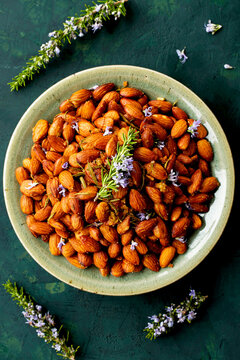 Rosemary Garlic Almonds