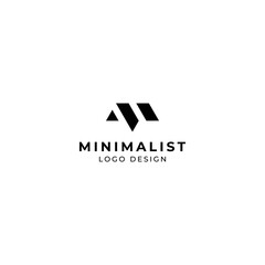 M letter logo design vector illustration