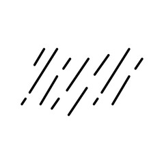 rain weather line style icon