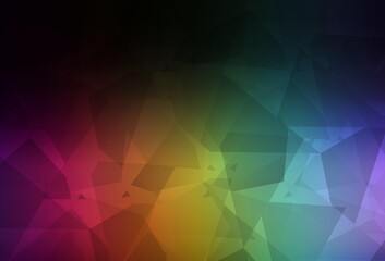 Obraz premium Dark Multicolor vector background with abstract polygonals.