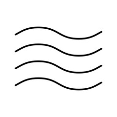 wind waves weather line style icon