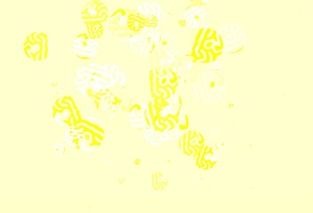 Light Yellow vector texture with abstract forms.