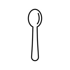 spoon kitchen cutlery line style icon