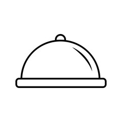 tray server kitchen utensil line style icon