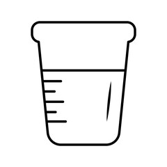 kitchen liquid measure pot utensil line style icon