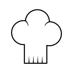 chef cap uniform line style icon