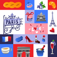 Super Cute Paris Culture Mosaic Decoration