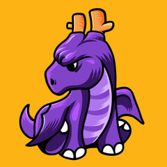 Cute Dragon Vector Character