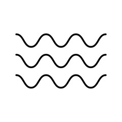 wind waves weather style line icon