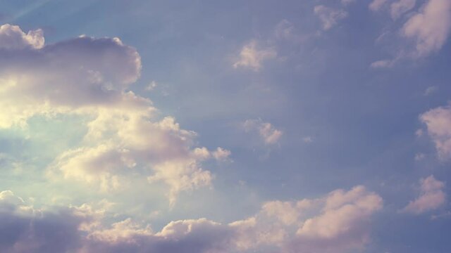 Blue sky and white cloud. clear blue sky with a plain white cloud with 4k resolution.	