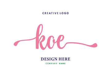 KOE lettering logo is simple, easy to understand and authoritative