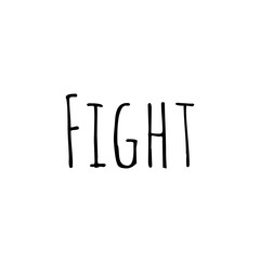 ''Fight'' Lettering