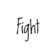 ''Fight'' Lettering