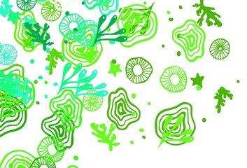Light Green vector texture with abstract forms.