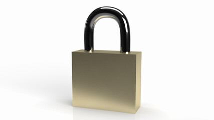 The master key on white background for security content 3d rendering..