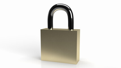 Fototapeta premium The master key on white background for security content 3d rendering..