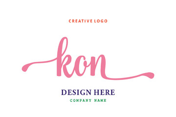 KON lettering logo is simple, easy to understand and authoritative