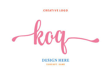 KOQ lettering logo is simple, easy to understand and authoritative
